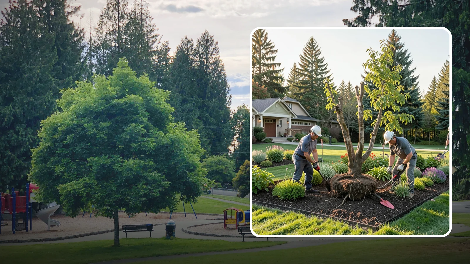 Tree Transplanting in Bonney Lake, Pierce County, WA - Expert transplanting of young trees to a better spot with the root ball and timing to survive it.