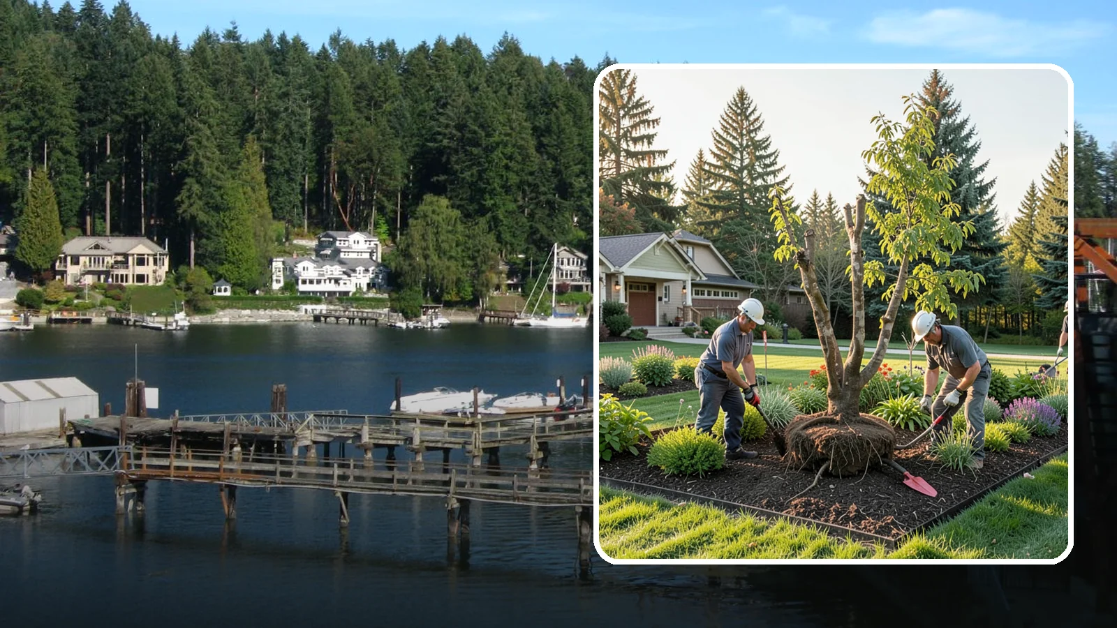 Tree Transplanting in Gig Harbor, Pierce County, WA - Expert transplanting of young trees to a better spot with the root ball and timing to survive it.
