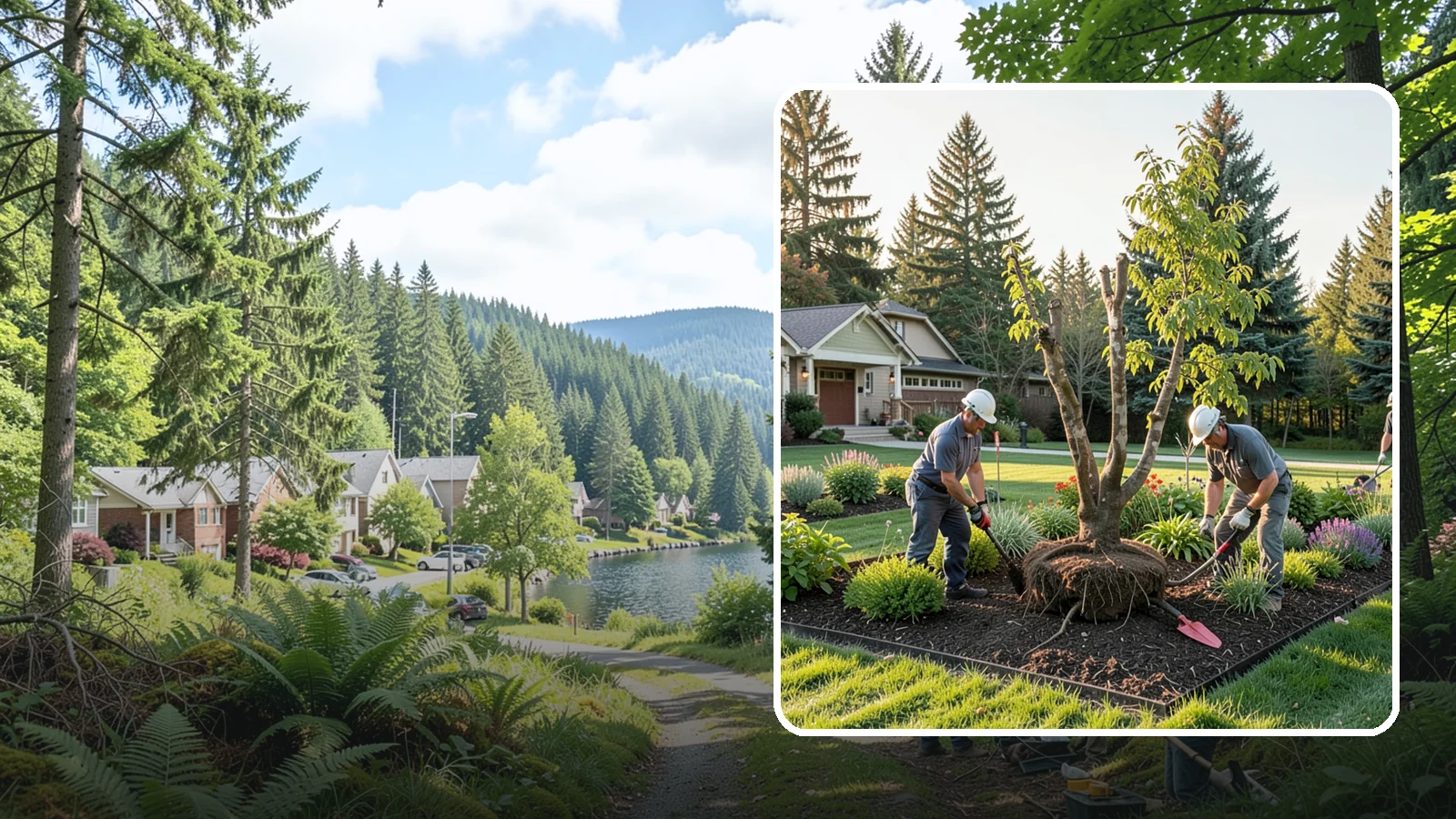 Tree Transplanting in Lake Forest Park, King County, WA - Expert transplanting of young trees to a better spot with the root ball and timing to survive it.