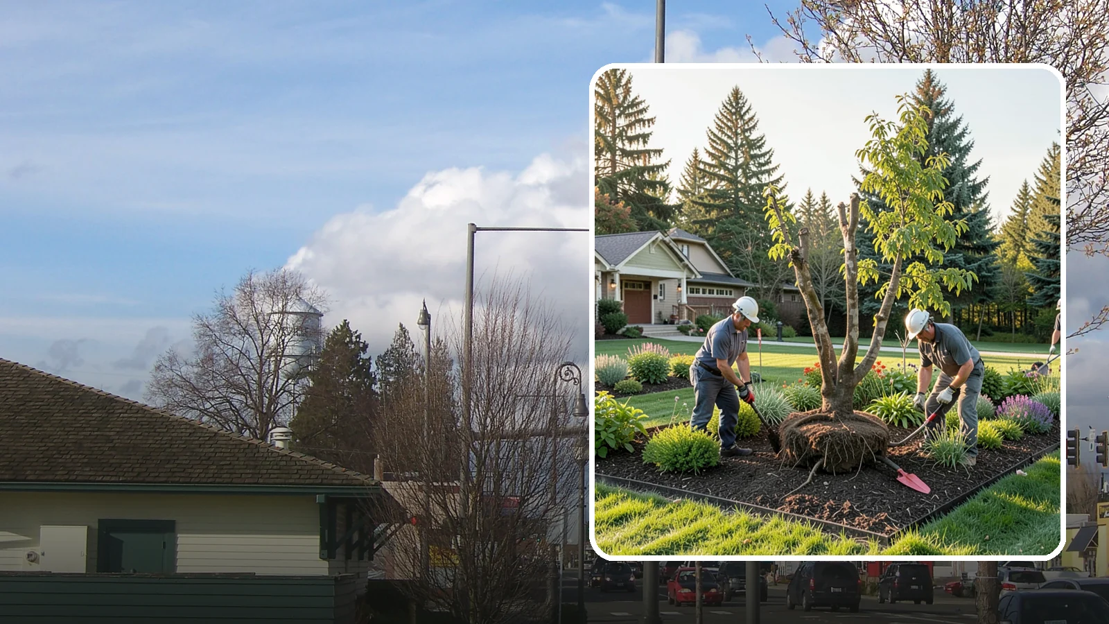 Tree Transplanting in Marysville, Snohomish County, WA - Expert transplanting of young trees to a better spot with the root ball and timing to survive it.