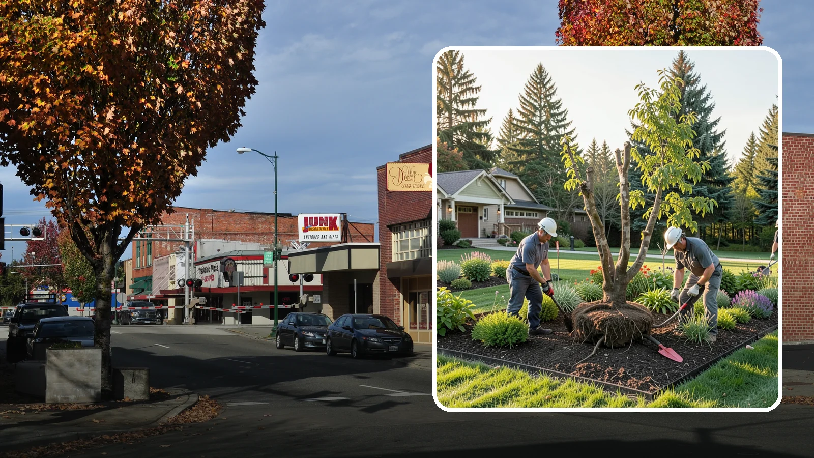 Tree Transplanting in Puyallup, Pierce County, WA - Expert transplanting of young trees to a better spot with the root ball and timing to survive it.