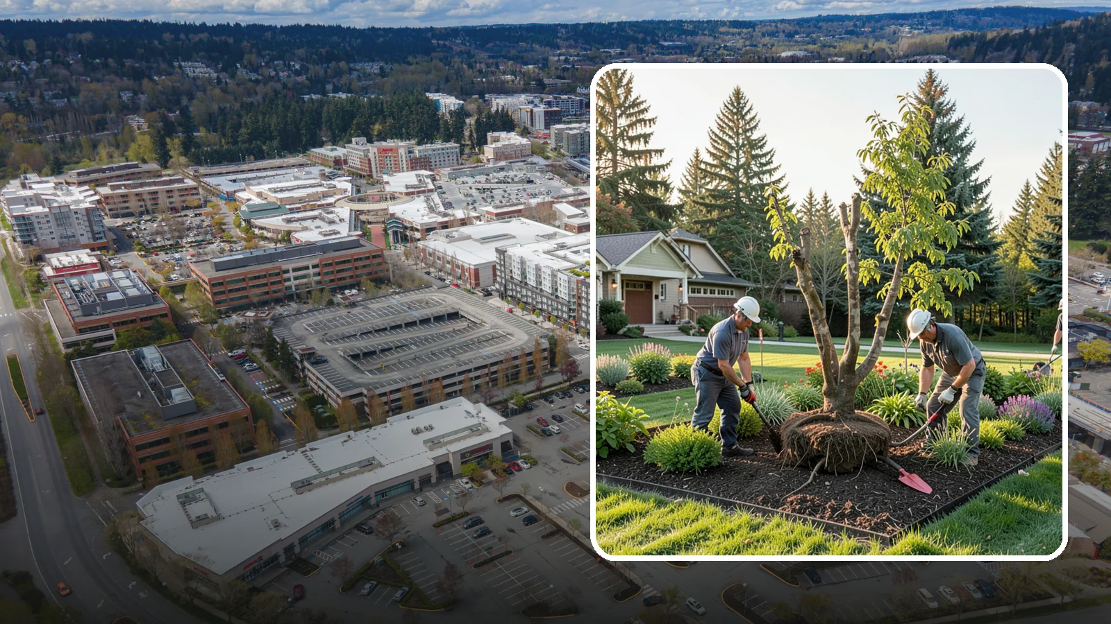 Tree Transplanting in Redmond, King County, WA - Expert transplanting of young trees to a better spot with the root ball and timing to survive it.