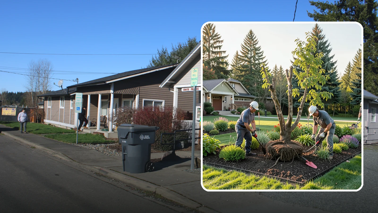 Tree Transplanting in South Prairie, Pierce County, WA - Expert transplanting of young trees to a better spot with the root ball and timing to survive it.