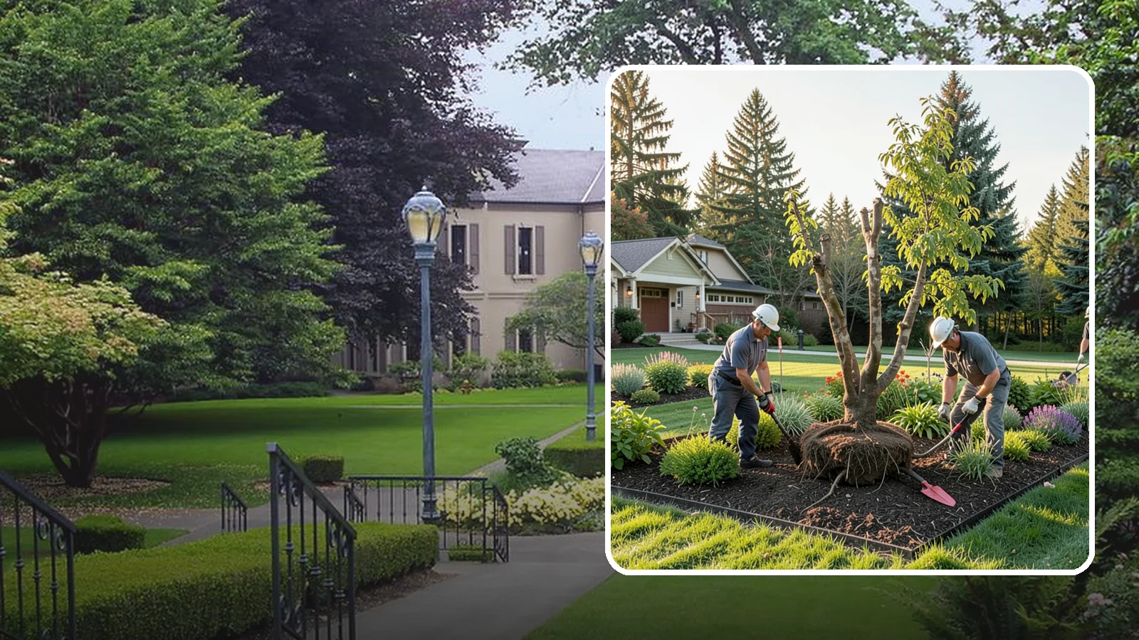 Tree Transplanting in Woodinville, King County, WA - Expert transplanting of young trees to a better spot with the root ball and timing to survive it.