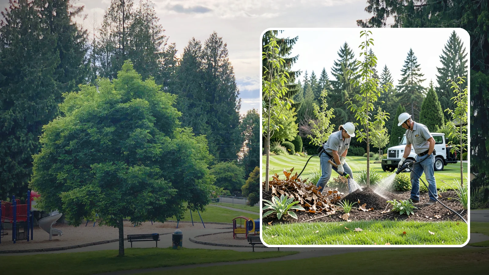 Tree Watering Service in Bonney Lake, Pierce County, WA - Scheduled deep watering that carries newly planted and stressed trees through the dry Northwest summer.