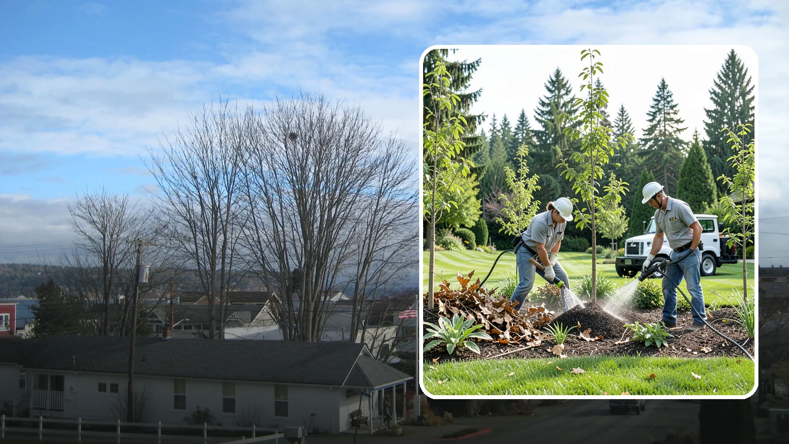 Tree Watering Service in Langley, Island County, WA - Scheduled deep watering that carries newly planted and stressed trees through the dry Northwest summer.