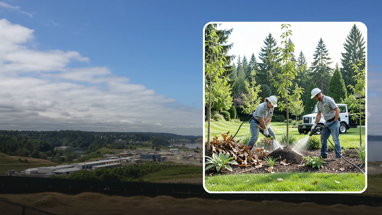 Tree Watering Service in University Place, Pierce County, WA - Scheduled deep watering that carries newly planted and stressed trees through the dry Northwest summer.