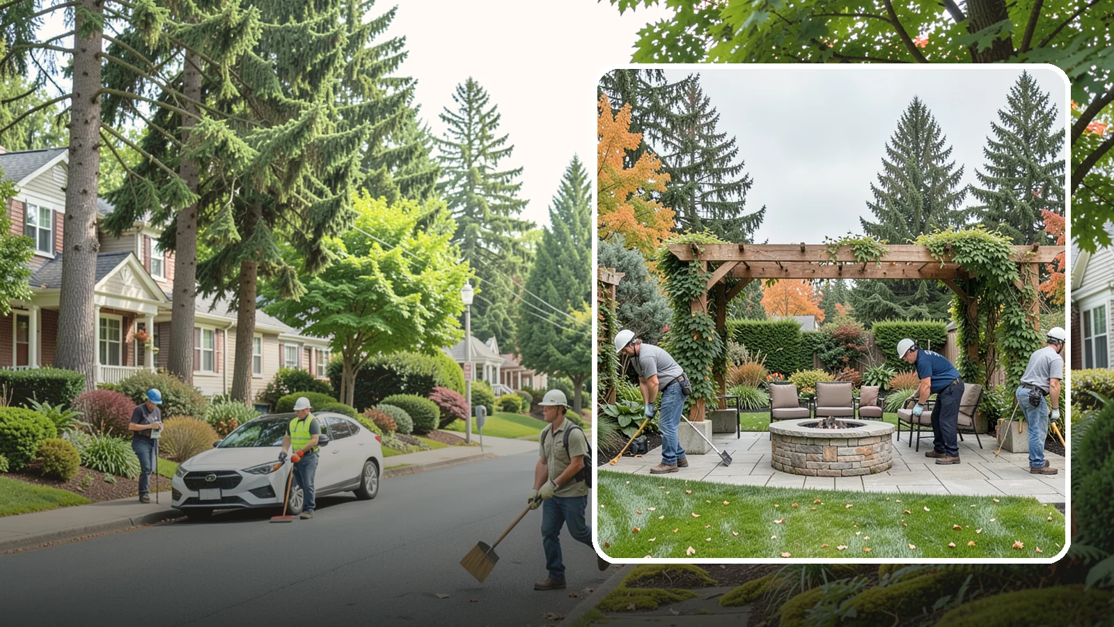 Trellis Installation in Beaux Arts Village, King County, WA - Custom trellises that add vertical structure and support climbing plants for privacy and beauty.