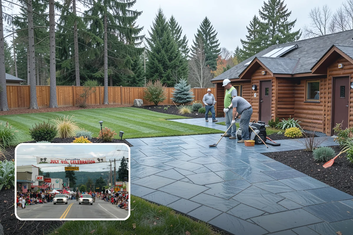 Trellis Installation in Carnation, King County, WA - Vertical structure and greenery