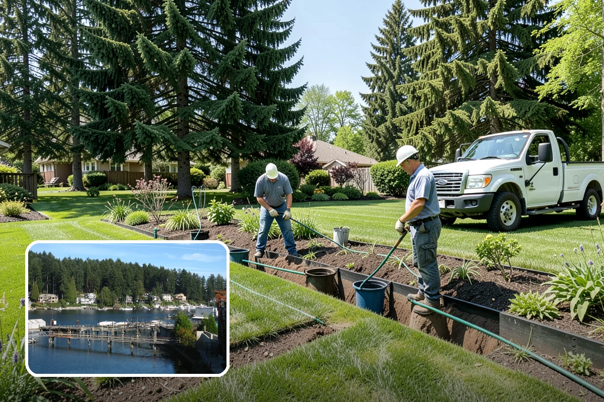 Trellis Installation in Gig Harbor, Pierce County, WA - Vertical structure and greenery