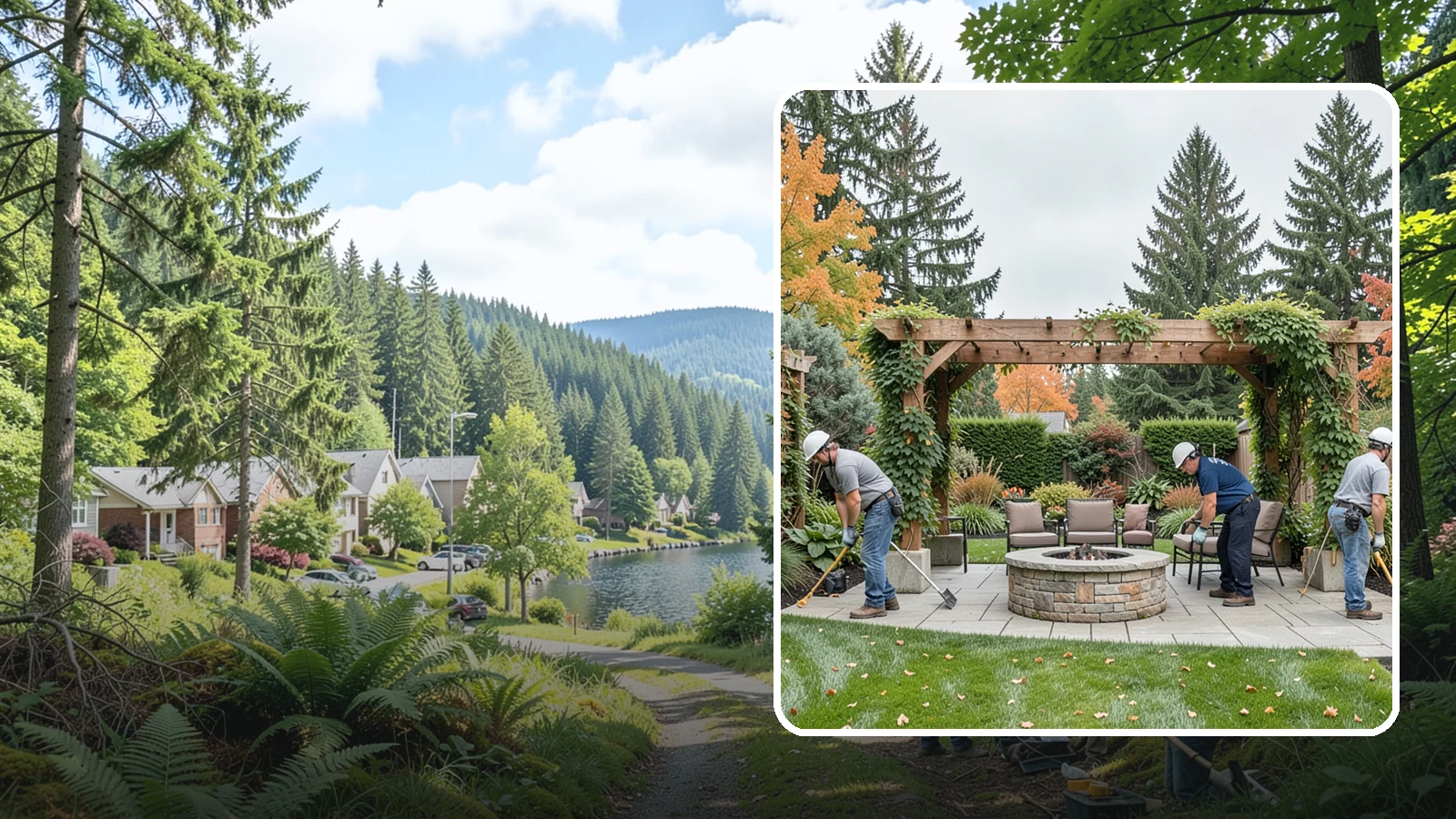 Trellis Installation in Lake Forest Park, King County, WA - Custom trellises that add vertical structure and support climbing plants for privacy and beauty.