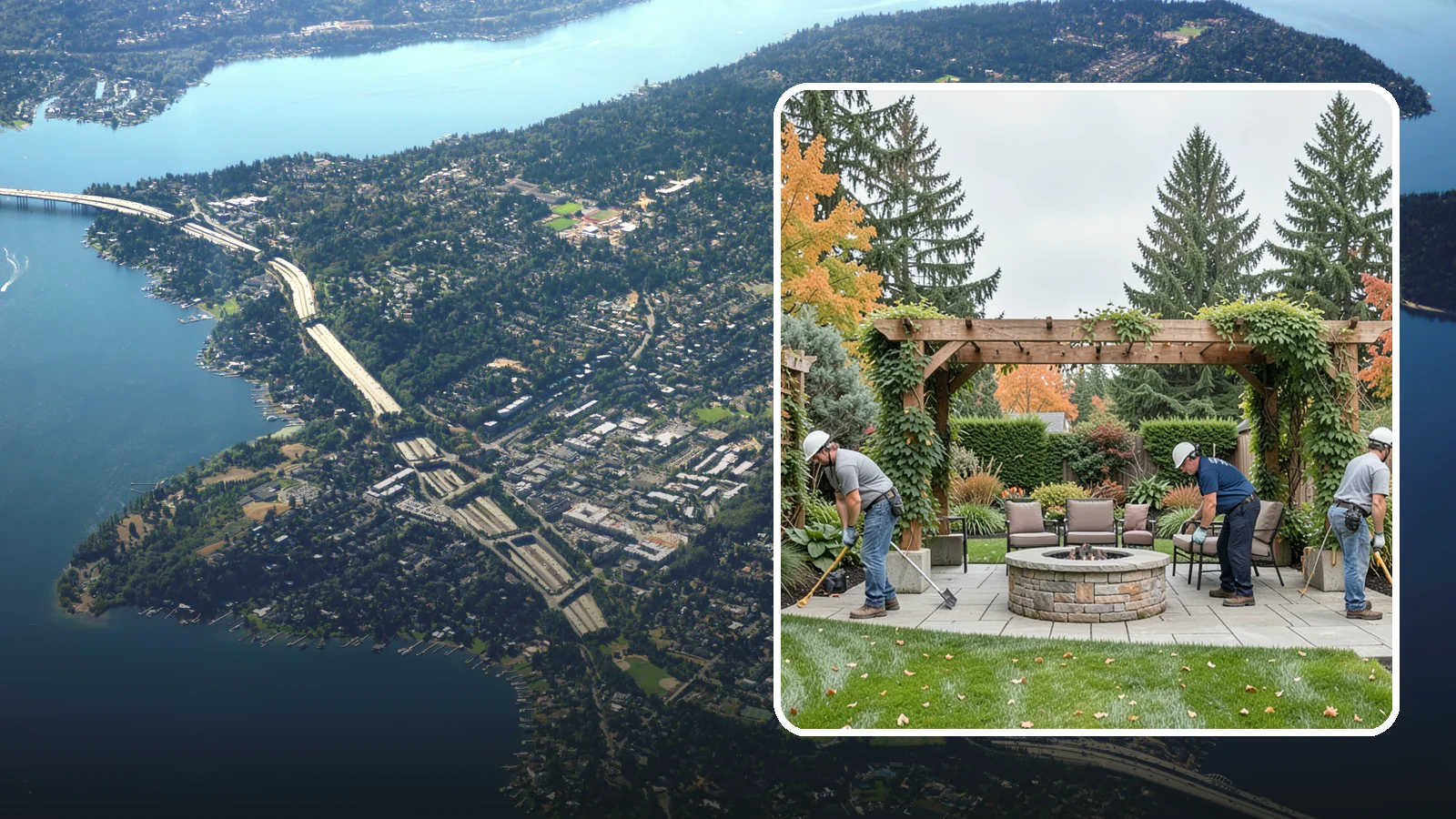 Trellis Installation in Mercer Island, King County, WA - Custom trellises that add vertical structure and support climbing plants for privacy and beauty.