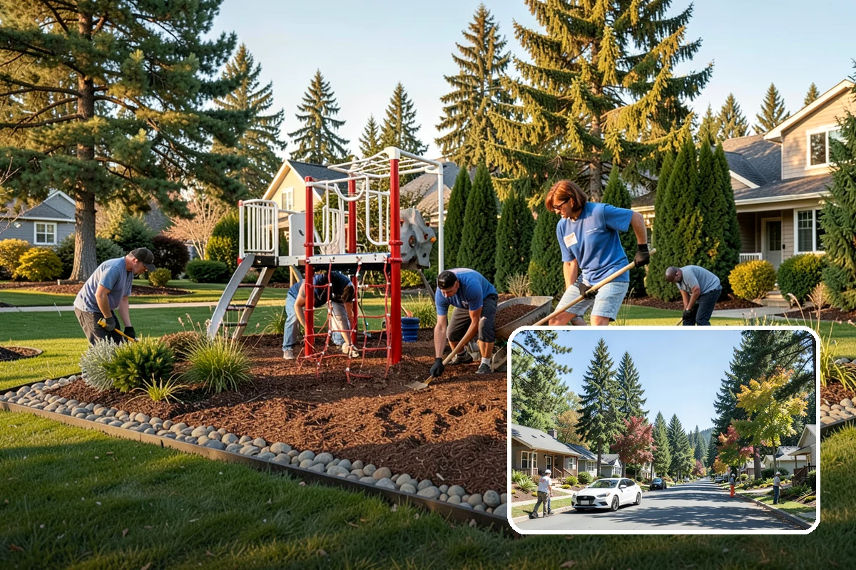 Trellis Installation in Orting, Pierce County, WA - Vertical structure and greenery