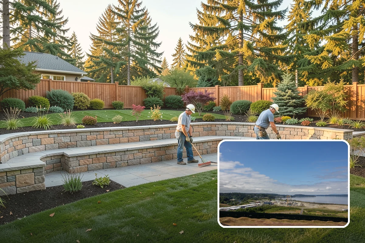 Trellis Installation in University Place, Pierce County, WA - Vertical structure and greenery