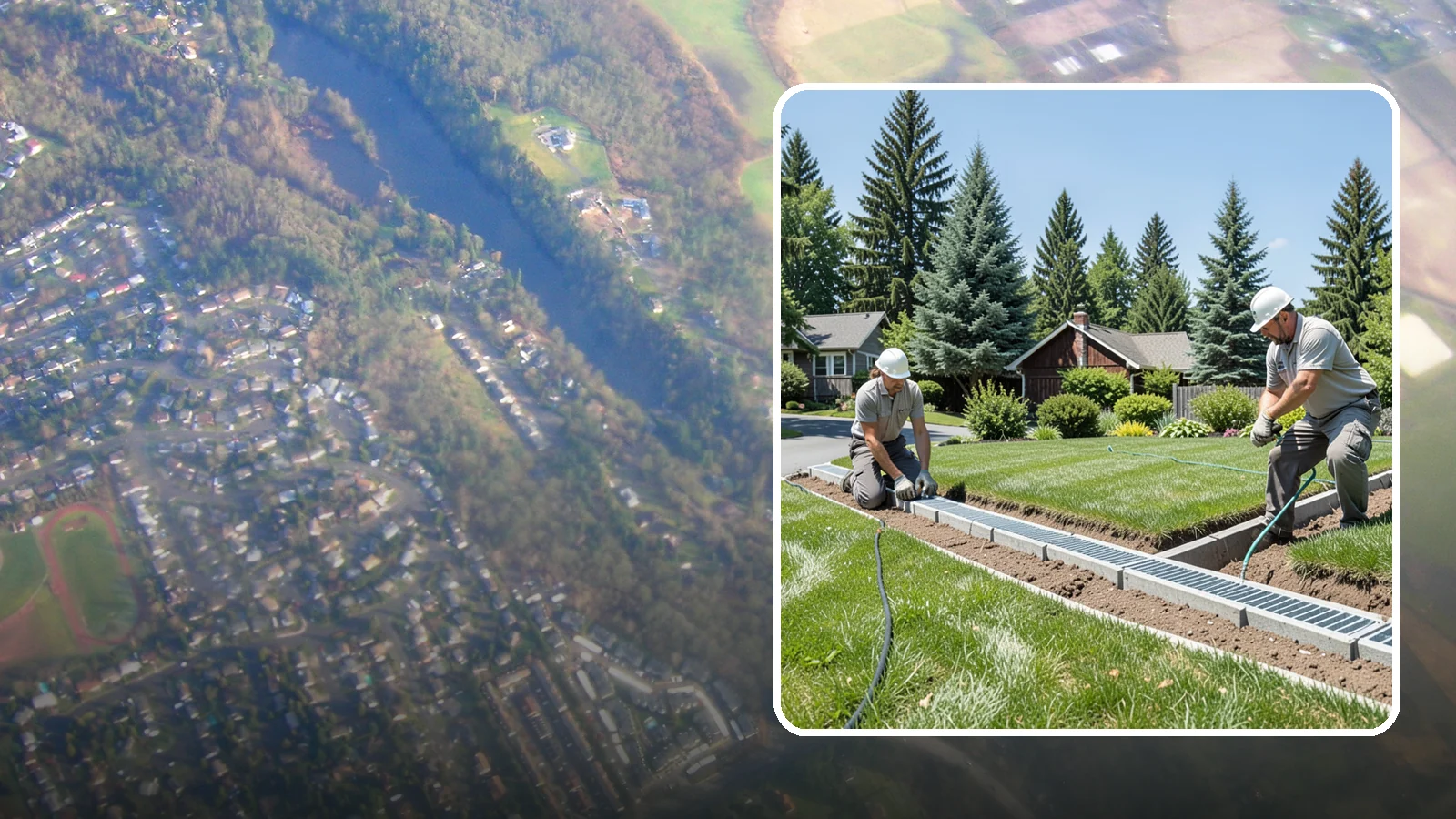 Trench Drain Installation in Algona, King County, WA - We build wide trench drain systems to collect and divert high-volume runoff along driveways, walkways, and low-lying yard...