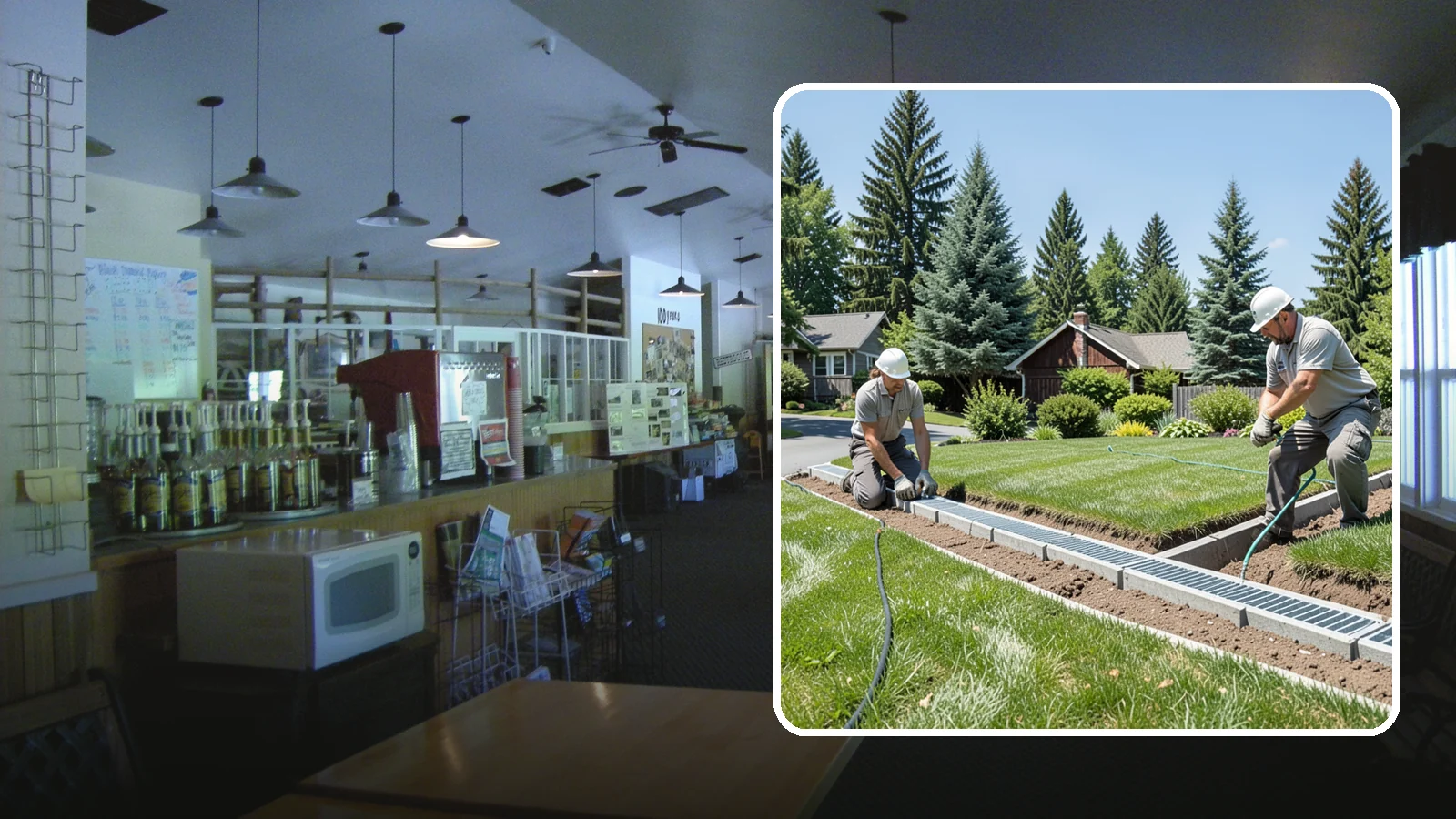 Trench Drain Installation in Black Diamond, King County, WA - We build wide trench drain systems to collect and divert high-volume runoff along driveways, walkways, and low-lying yard...