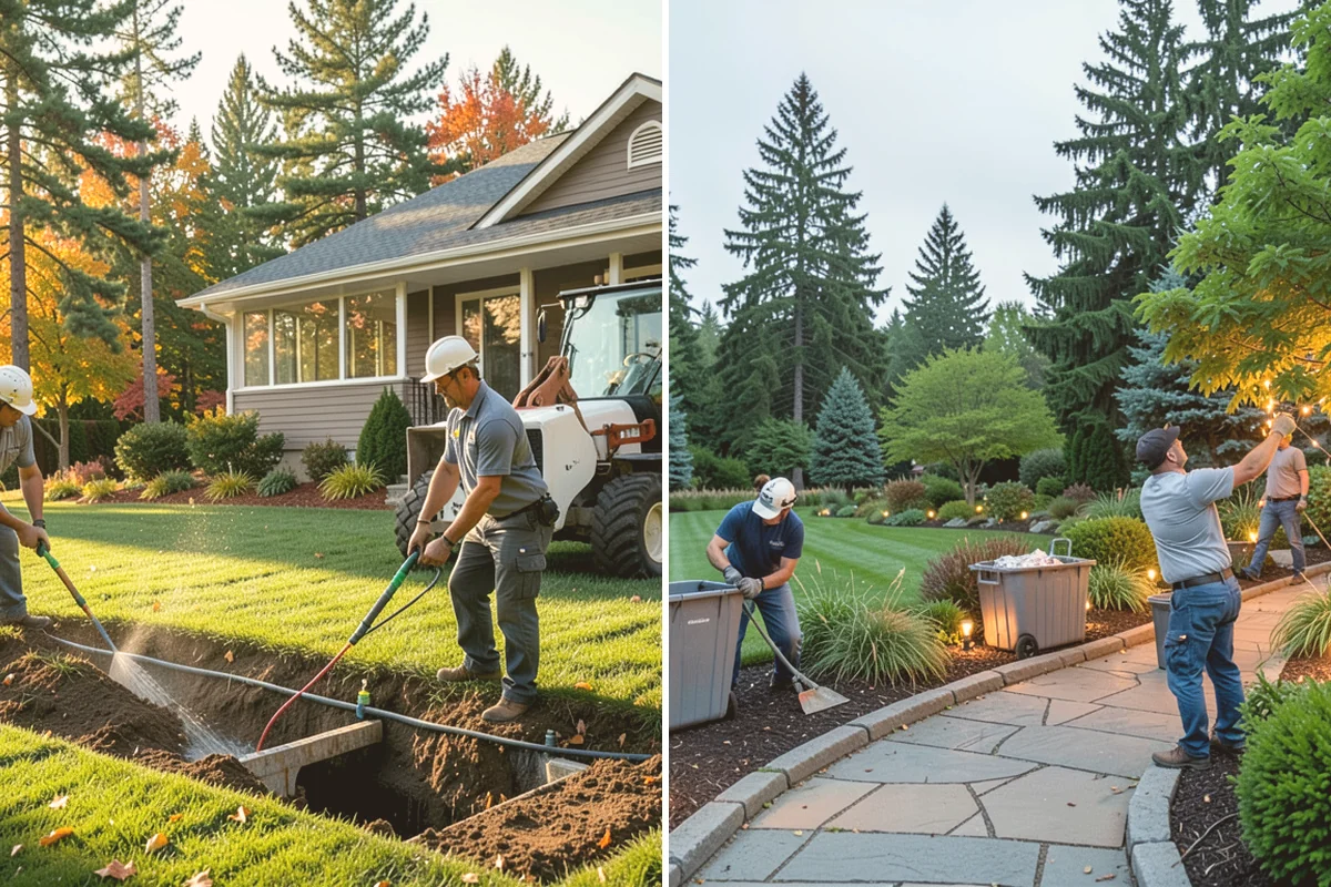 Trench Drain Installation in Brier, Snohomish County, WA - Map drainage flow and mark the trench alignment