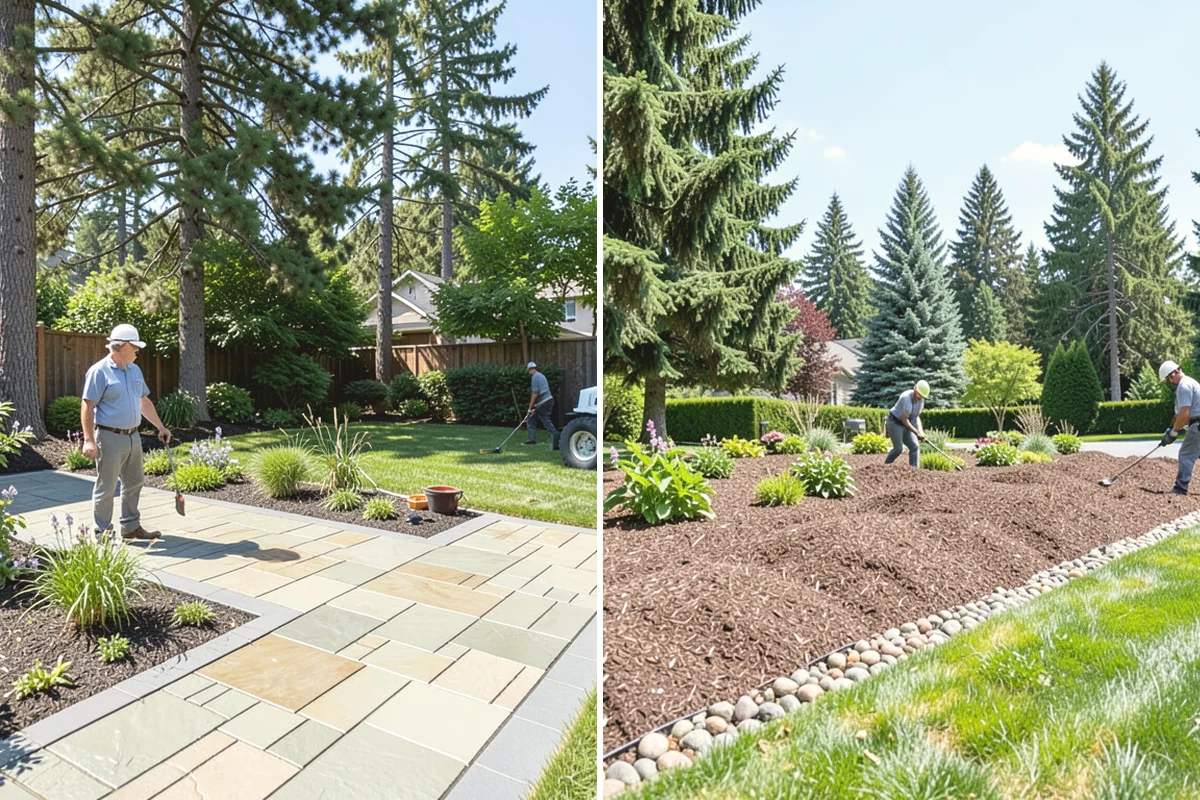 Trench Drain Installation in Burien, King County, WA - Map drainage flow and mark the trench alignment