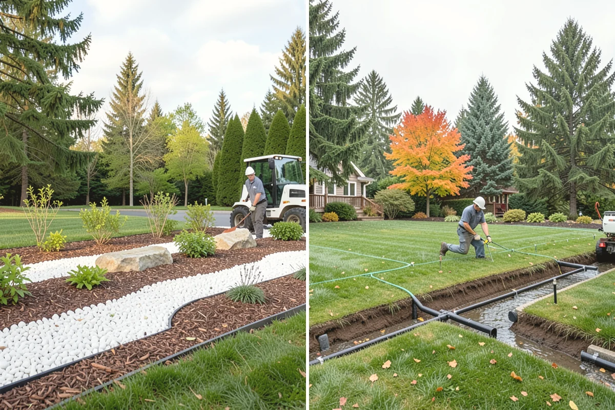 Trench Drain Installation in Burlington, Skagit County, WA - Map drainage flow and mark the trench alignment