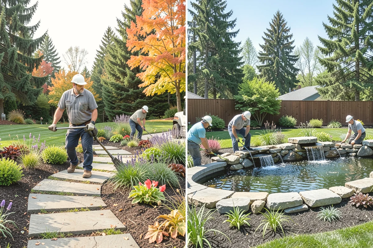 Trench Drain Installation in Covington, King County, WA - Map drainage flow and mark the trench alignment