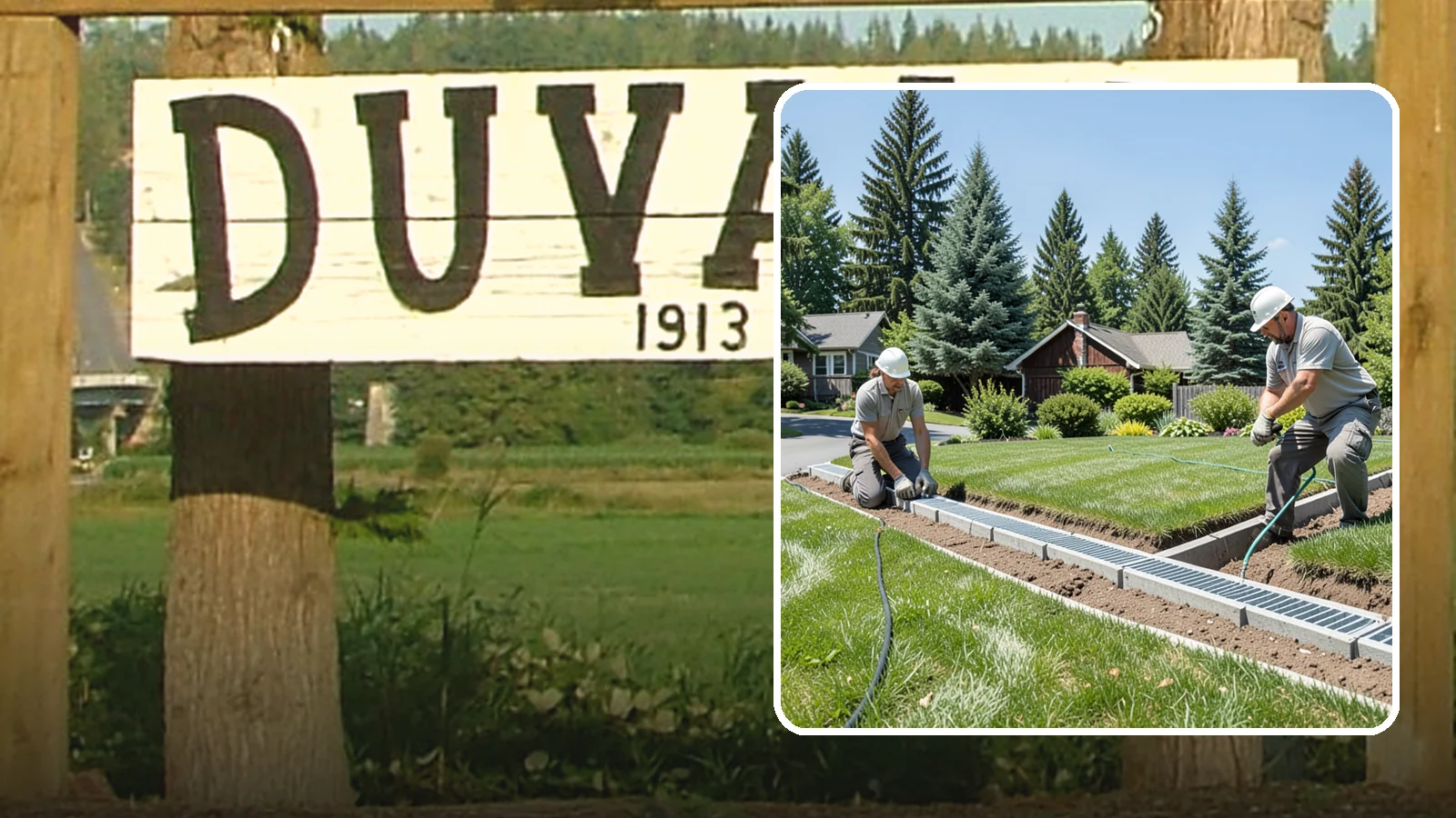 Trench Drain Installation in Duvall, King County, WA - We build wide trench drain systems to collect and divert high-volume runoff along driveways, walkways, and low-lying yard...