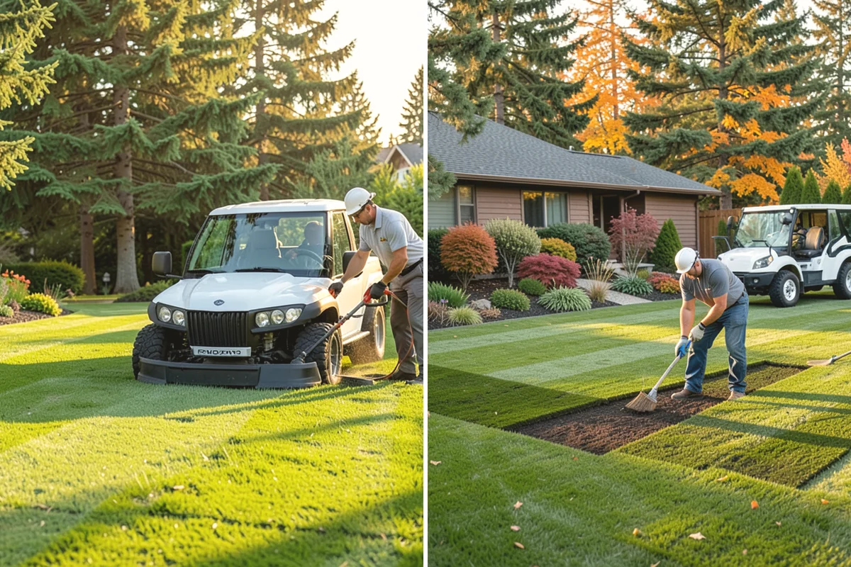 Trench Drain Installation in Duvall, King County, WA - Map drainage flow and mark the trench alignment