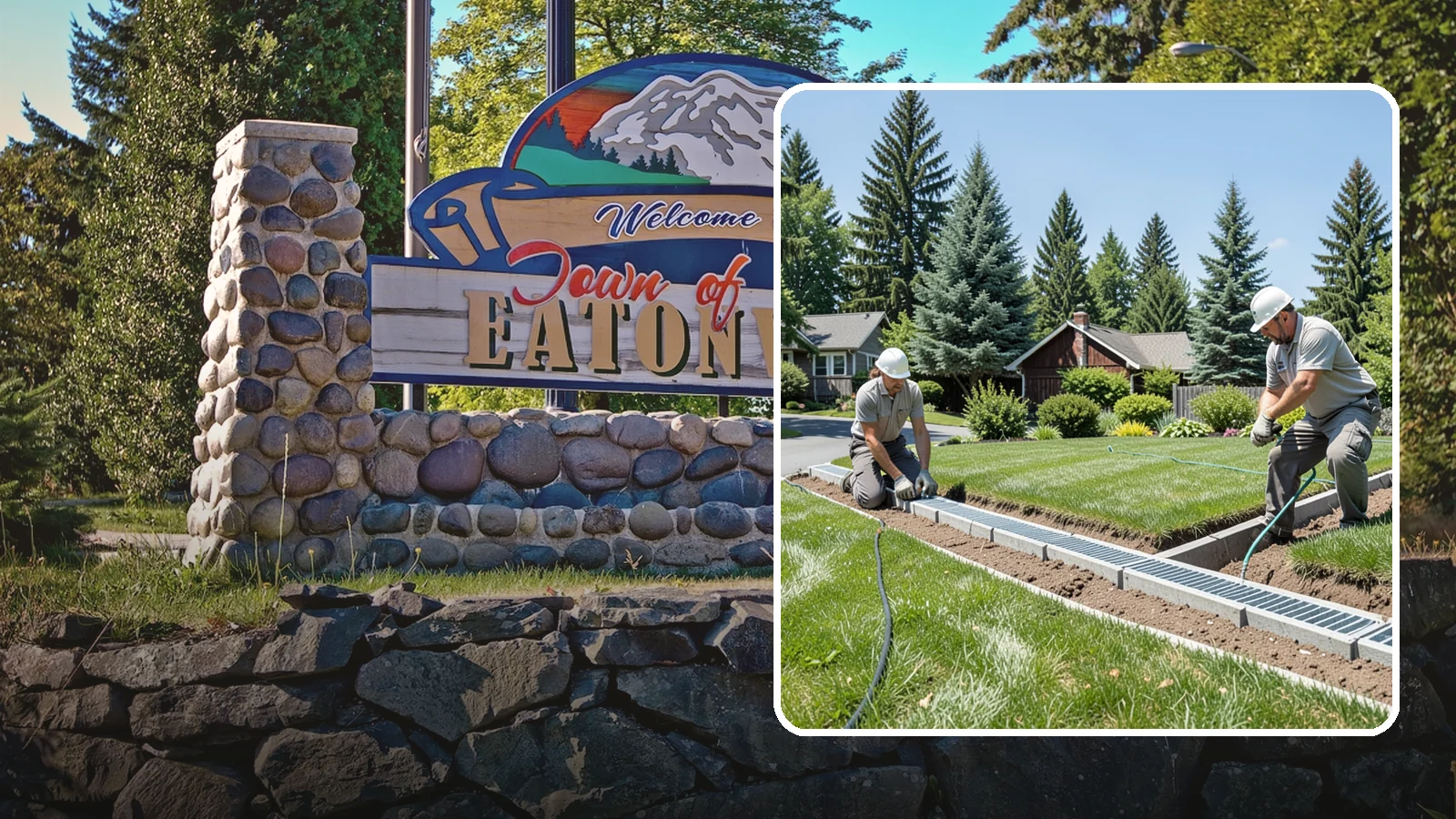 Trench Drain Installation in Eatonville, Pierce County, WA - We build wide trench drain systems to collect and divert high-volume runoff along driveways, walkways, and low-lying yard...