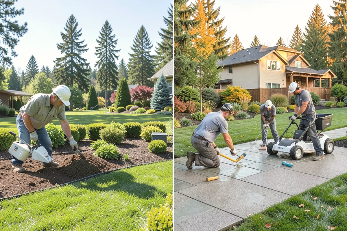 Trench Drain Installation in Edgewood, Pierce County, WA - Map drainage flow and mark the trench alignment