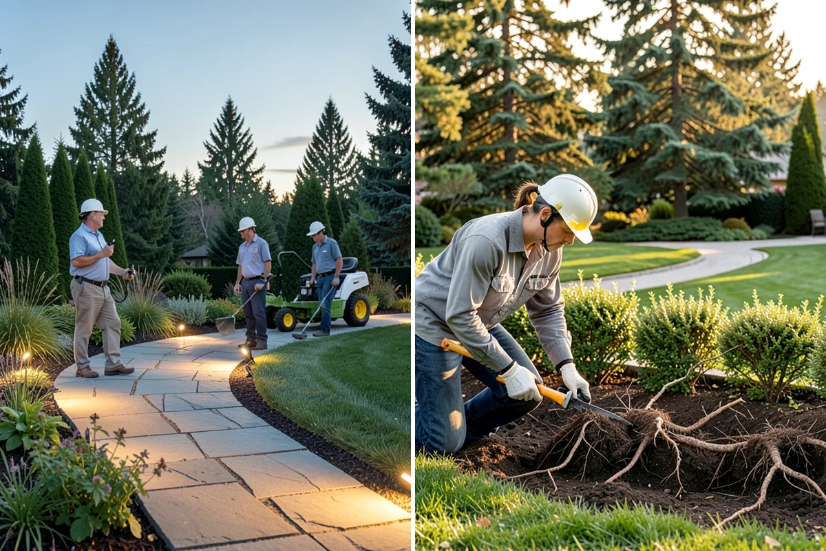 Trench Drain Installation in Hunts Point, King County, WA - Map drainage flow and mark the trench alignment