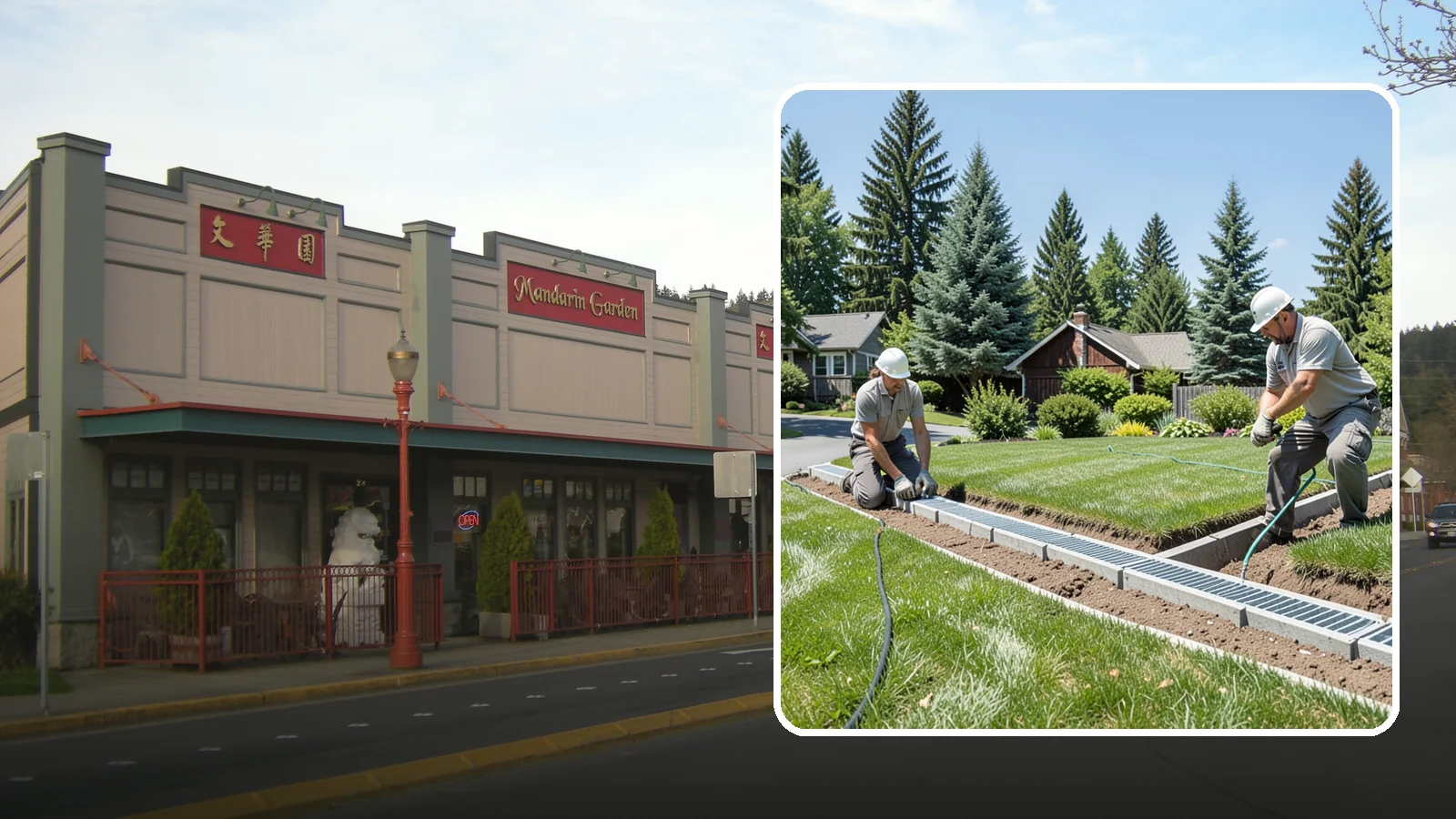 Trench Drain Installation in Issaquah, King County, WA - We build wide trench drain systems to collect and divert high-volume runoff along driveways, walkways, and low-lying yard...