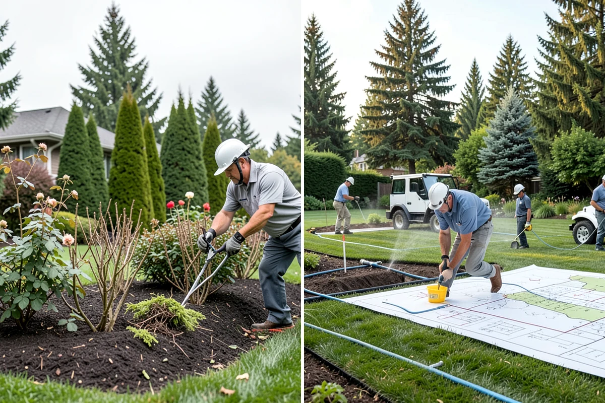 Trench Drain Installation in Kenmore, King County, WA - Map drainage flow and mark the trench alignment