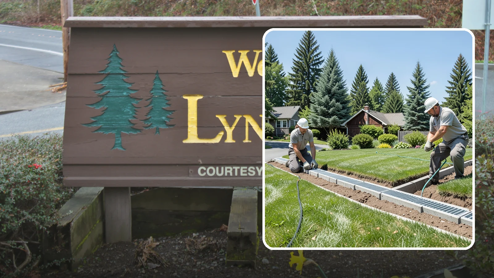 Trench Drain Installation in Lynnwood, Snohomish County, WA - We build wide trench drain systems to collect and divert high-volume runoff along driveways, walkways, and low-lying yard...