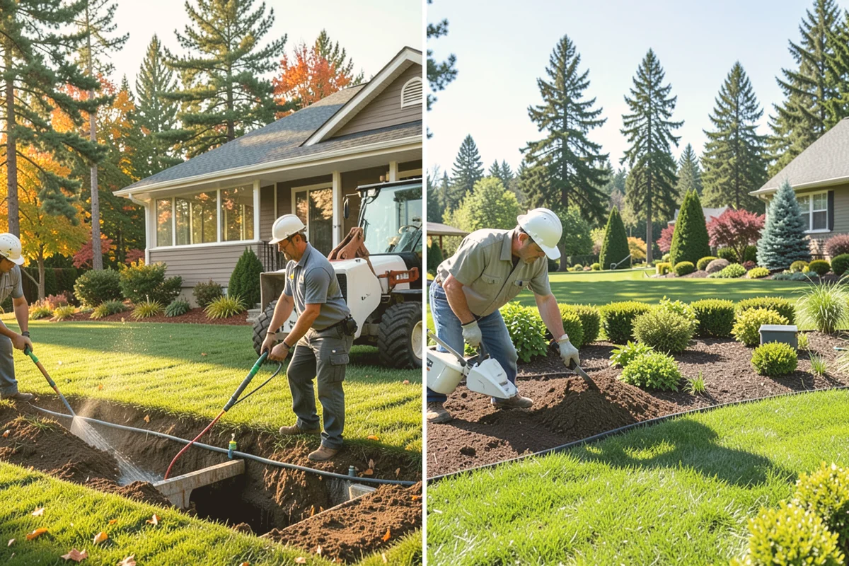 Trench Drain Installation in Lynnwood, Snohomish County, WA - Map drainage flow and mark the trench alignment
