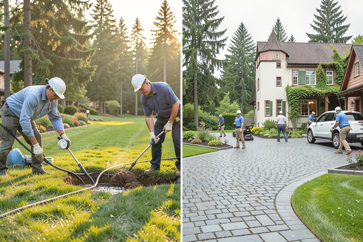 Trench Drain Installation in Mukilteo, Snohomish County, WA - Map drainage flow and mark the trench alignment