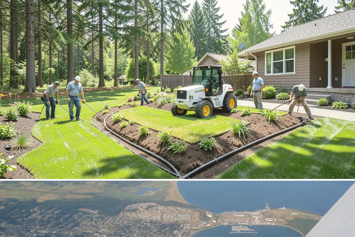 Trench Drain Installation in Oak Harbor, Island County, WA - Excavation is smoothest in summer and early fall when soils are firmer, but trench drains can be installed whenever access allows.