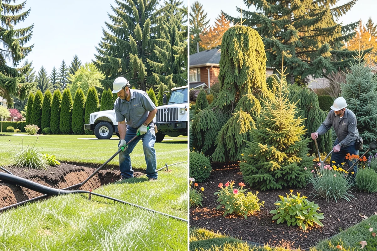 Trench Drain Installation in Redmond, King County, WA - Map drainage flow and mark the trench alignment