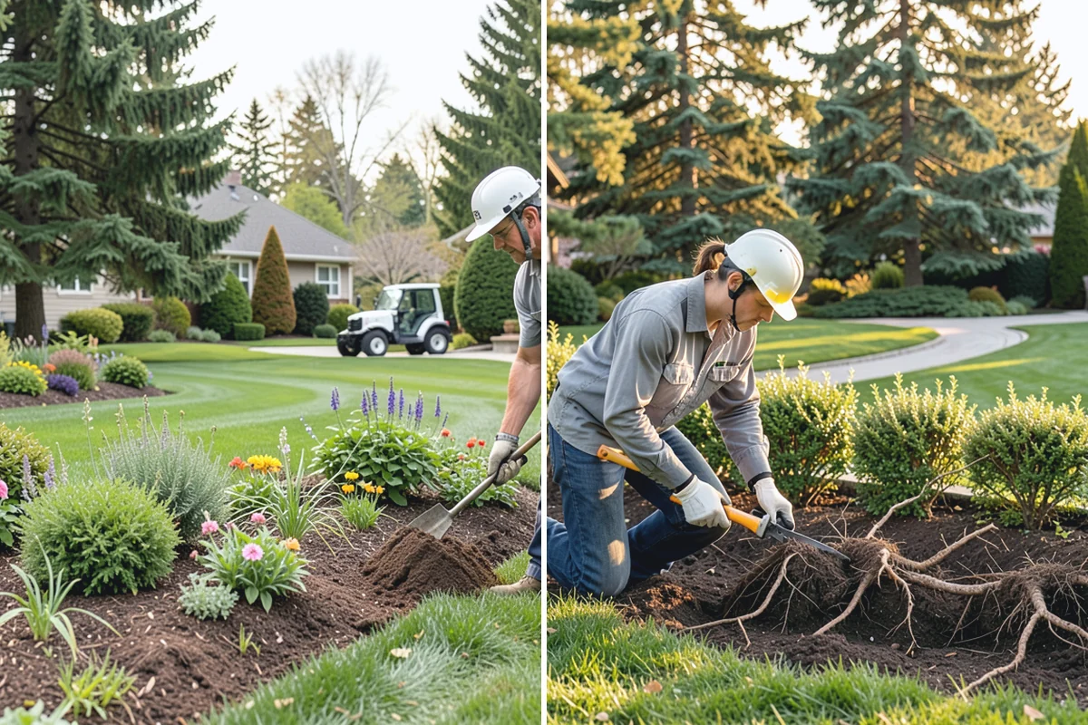 Trench Drain Installation in Roy, Pierce County, WA - Map drainage flow and mark the trench alignment