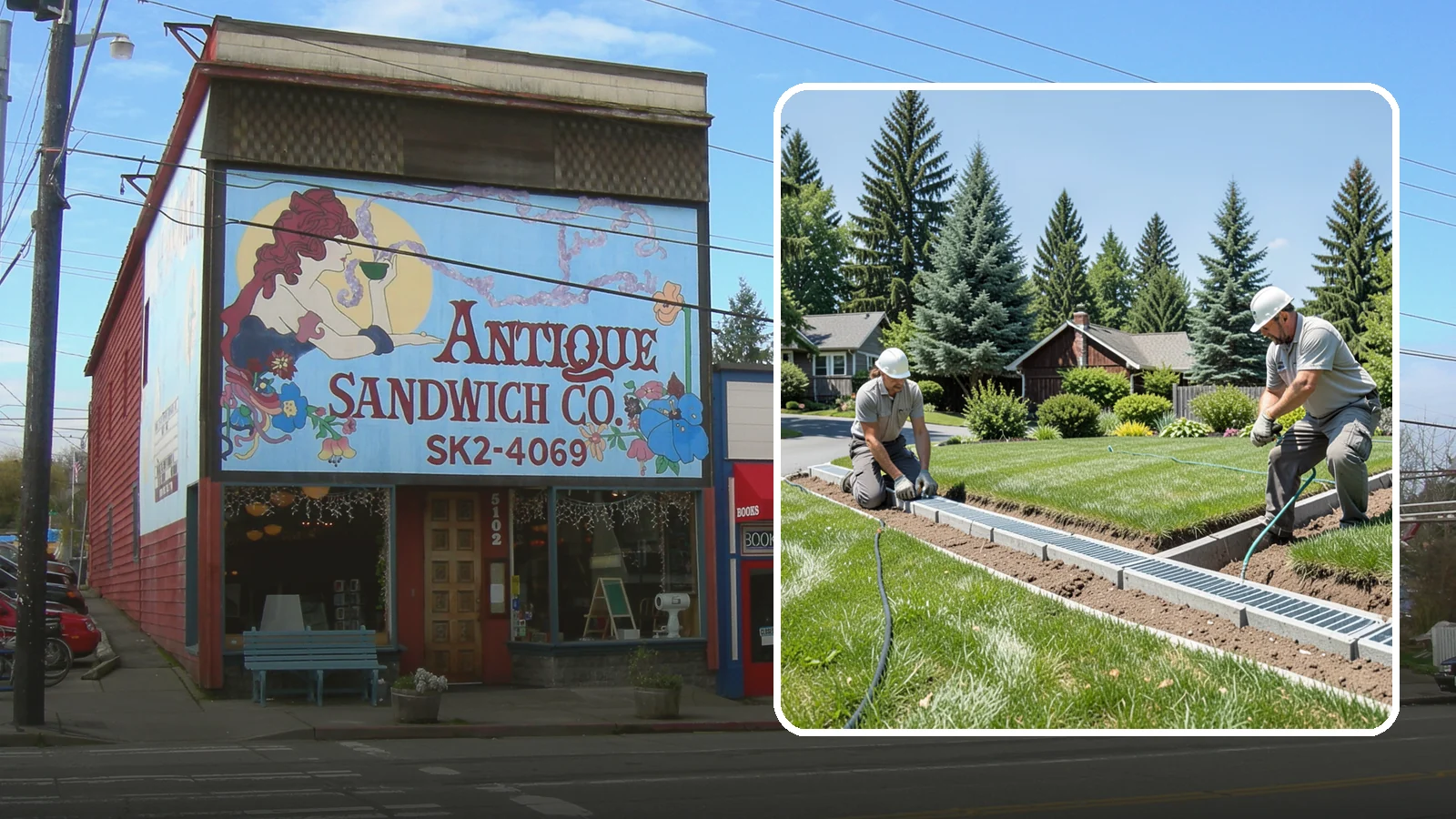Trench Drain Installation in Ruston, Pierce County, WA - We build wide trench drain systems to collect and divert high-volume runoff along driveways, walkways, and low-lying yard...