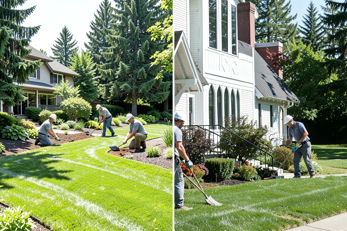 Trench Drain Installation in Seattle, King County, WA - Map drainage flow and mark the trench alignment
