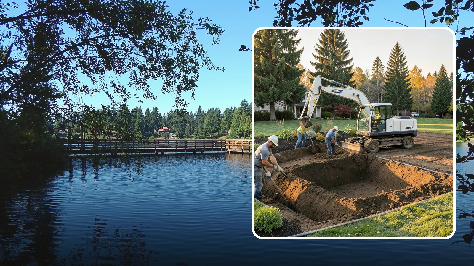 Trenching in Federal Way, King County, WA - Clean, accurate trenching for irrigation, drainage, utilities, and lighting - dug to depth and restored.