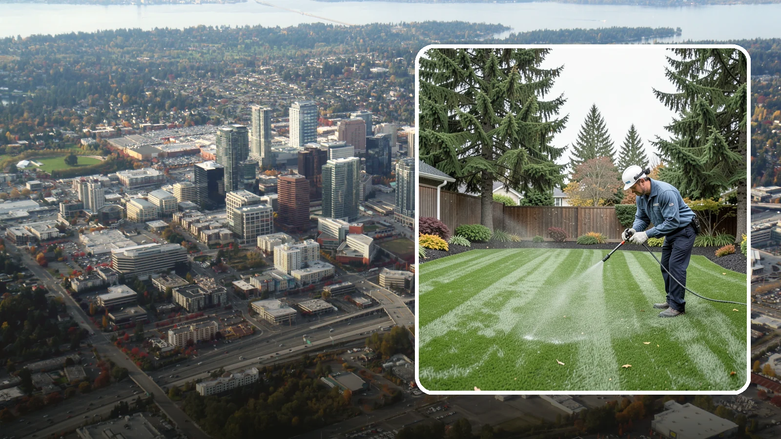 Turf Deodorizing in Bellevue, King County, WA - We deep-clean and treat synthetic turf to neutralize pet odors trapped by our persistently damp climate.