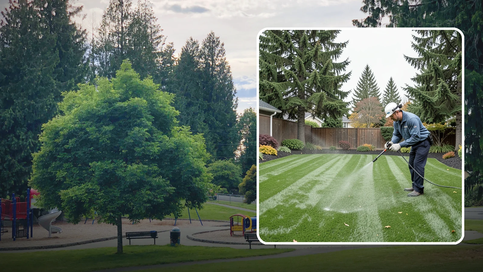 Turf Deodorizing in Bonney Lake, Pierce County, WA - We deep-clean and treat synthetic turf to neutralize pet odors trapped by our persistently damp climate.