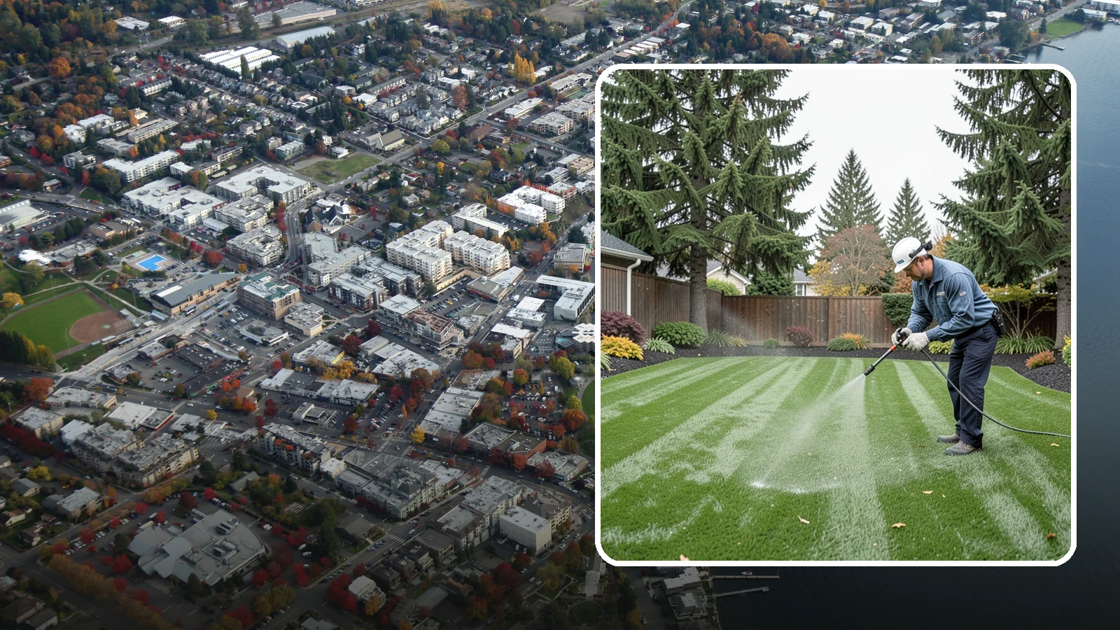 Turf Deodorizing in Kirkland, King County, WA - We deep-clean and treat synthetic turf to neutralize pet odors trapped by our persistently damp climate.