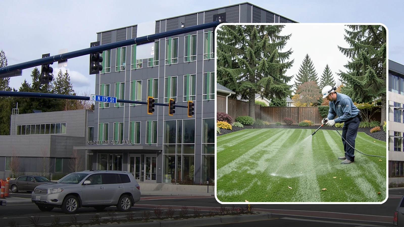 Turf Deodorizing in Shoreline, King County, WA - We deep-clean and treat synthetic turf to neutralize pet odors trapped by our persistently damp climate.