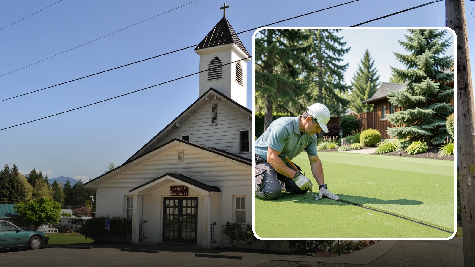 Turf Seam Repair in Concrete, Skagit County, WA - We re-secure and rebond separating turf seams so your synthetic lawn looks and performs like new.