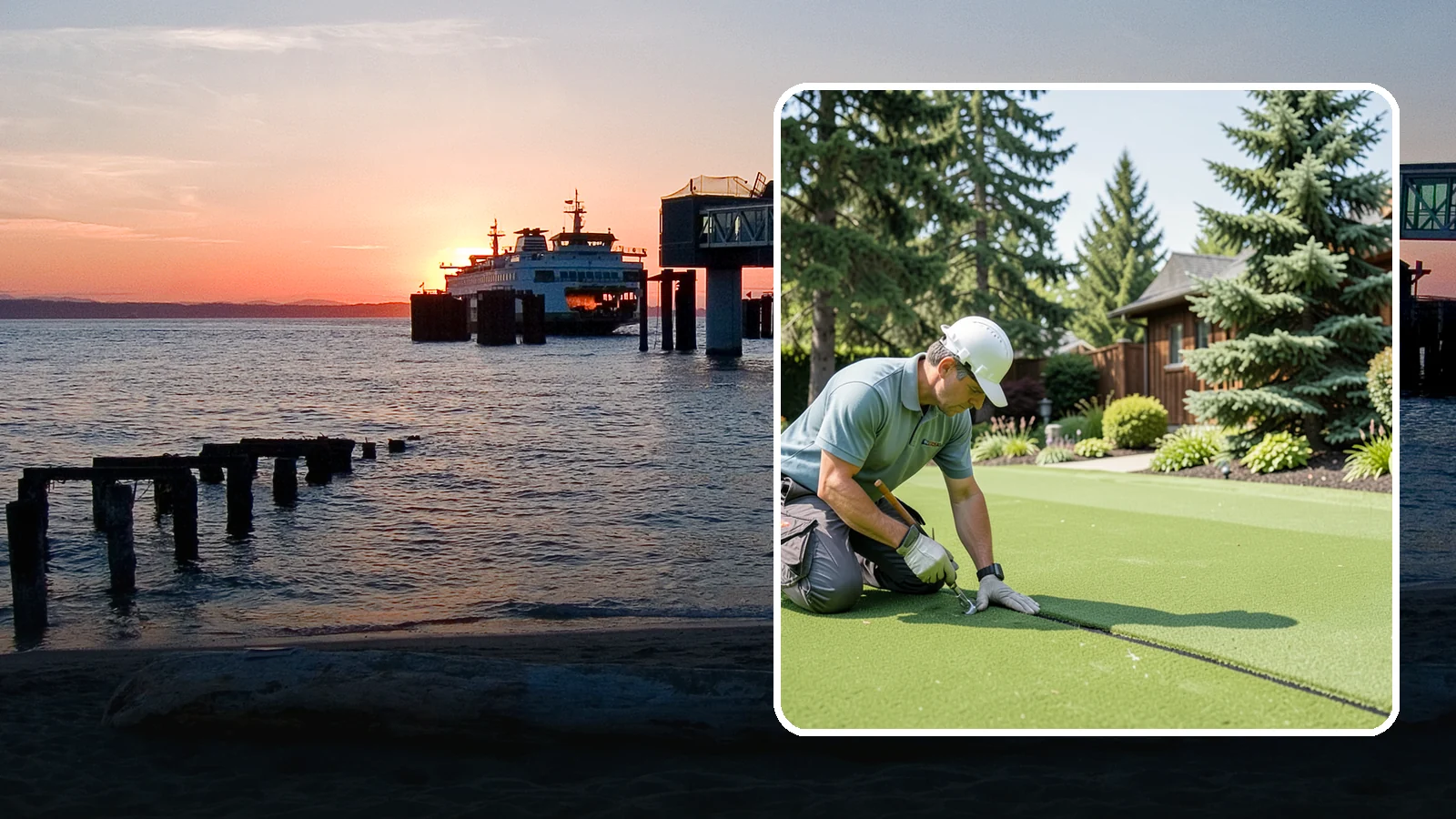 Turf Seam Repair in Edmonds, Snohomish County, WA - We re-secure and rebond separating turf seams so your synthetic lawn looks and performs like new.