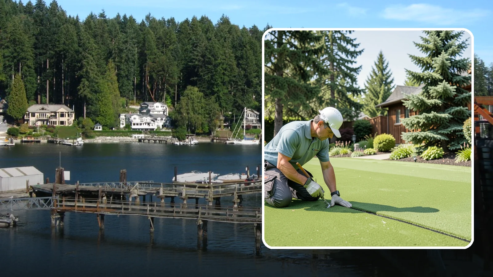 Turf Seam Repair in Gig Harbor, Pierce County, WA - We re-secure and rebond separating turf seams so your synthetic lawn looks and performs like new.