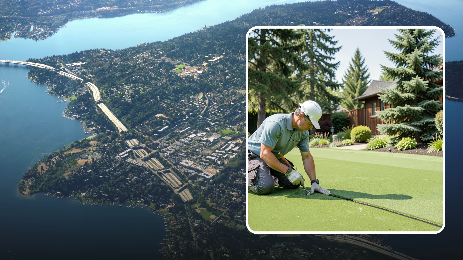 Turf Seam Repair in Mercer Island, King County, WA - We re-secure and rebond separating turf seams so your synthetic lawn looks and performs like new.