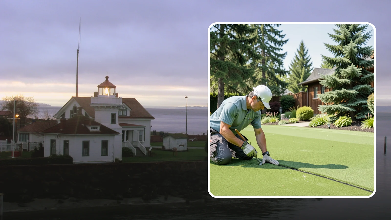 Turf Seam Repair in Mukilteo, Snohomish County, WA - We re-secure and rebond separating turf seams so your synthetic lawn looks and performs like new.