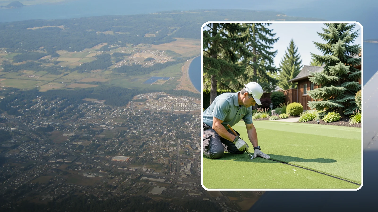 Turf Seam Repair in Oak Harbor, Island County, WA - We re-secure and rebond separating turf seams so your synthetic lawn looks and performs like new.